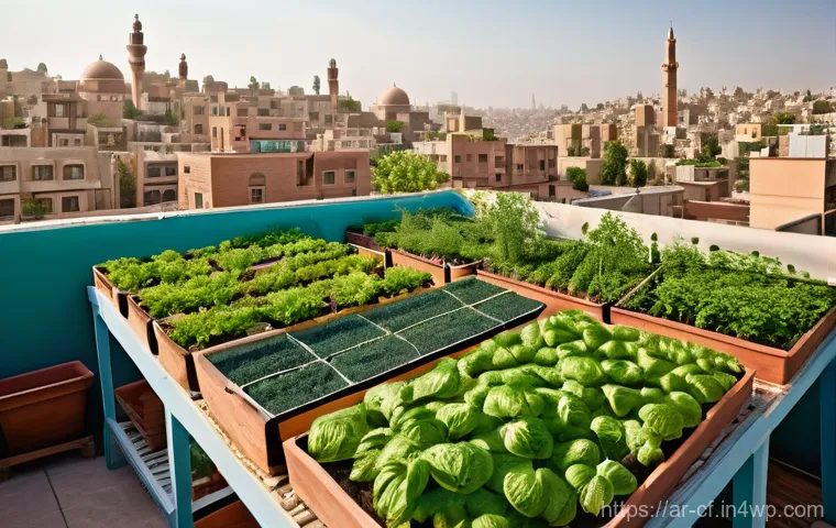 퍼머컬처를 통한 공동체 회복력 강화 - **Prompt 1: Urban Rooftop Permaculture Oasis**
"An aerial and eye-level shot of a vibrant permac...